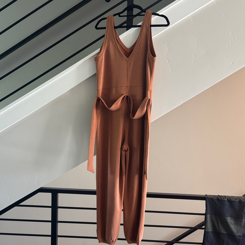 lululemon athletica Ease Of It All Jumpsuit- Size 6 - Tan/Brown